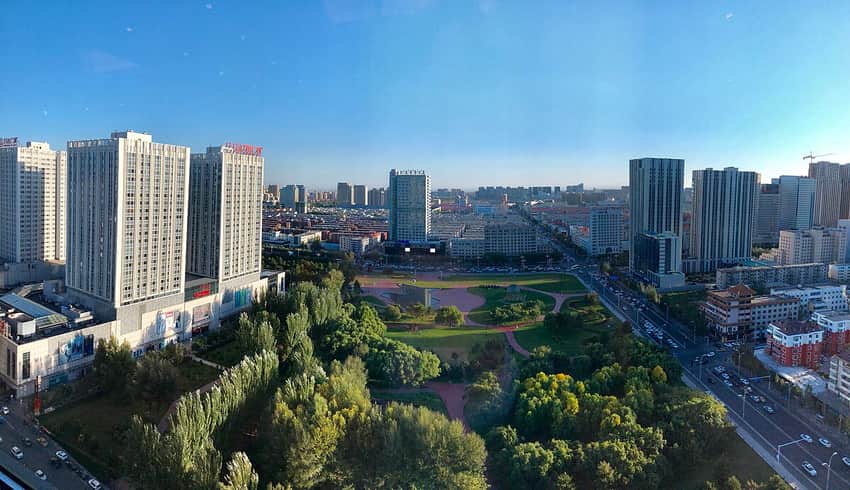 Baotou industrial skyline in Baotou