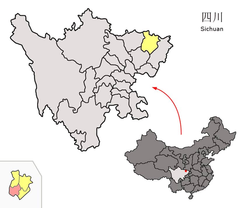 Locator map for Bazhou District