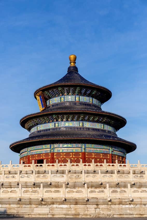 Close exterior view of the Hall of Prayer for Good Harvests