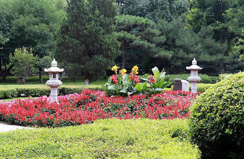 Maintained gardens in the former puppet-state palace museum compound
