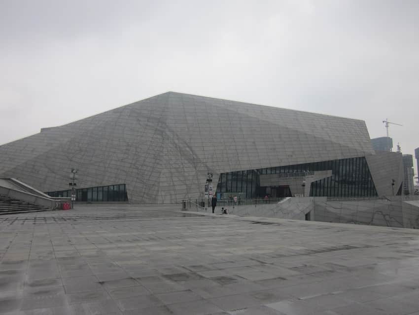 Broad stone facade of Changsha Museum
