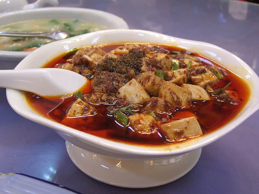 Mapo tofu served in Chengdu