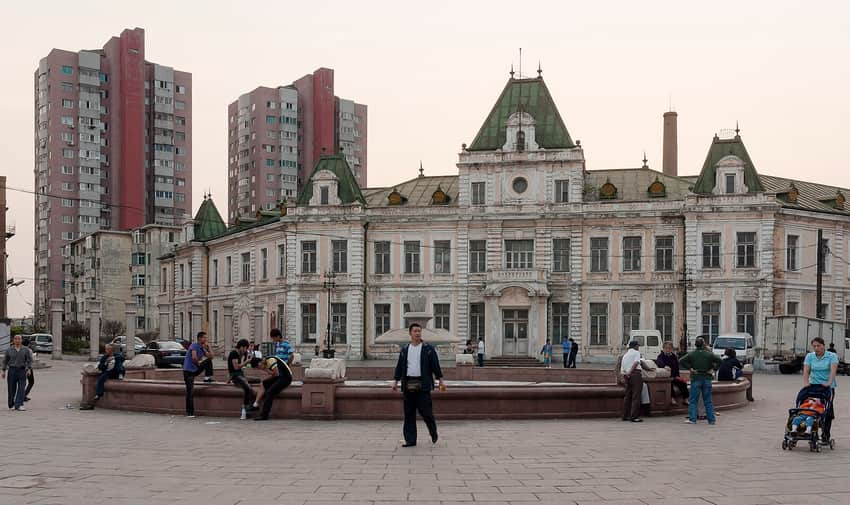 Historic commercial street in Dalian