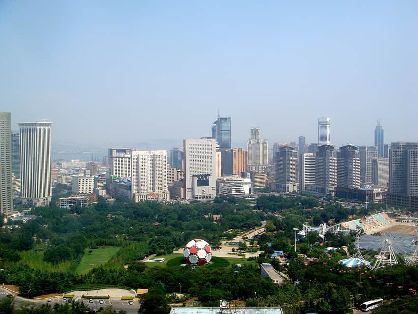 Dalian skyline in Dalian