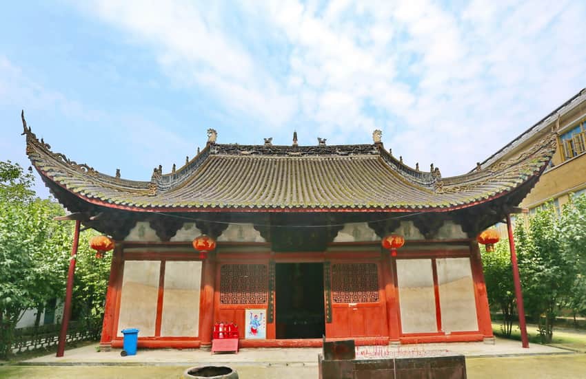 Historic buildings at Huijian Temple in Shifang