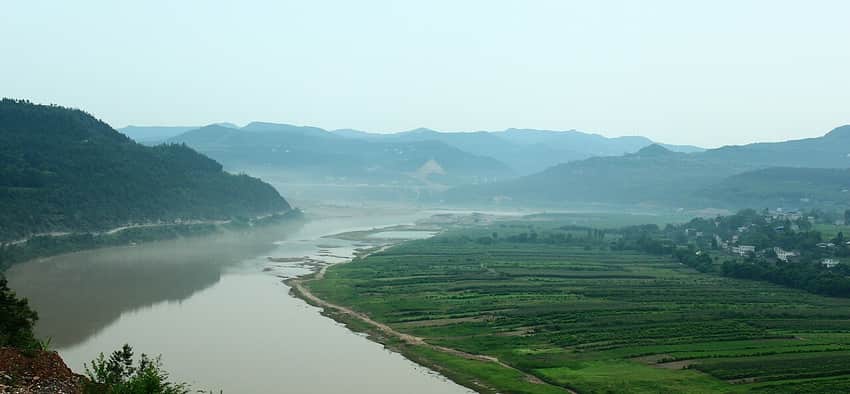 Jialing River landscape in Cangxi County