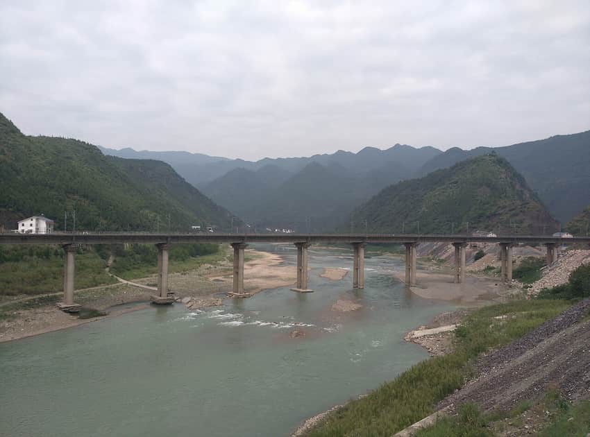 Baoji–Chengdu Railway bridge in Chaotian District