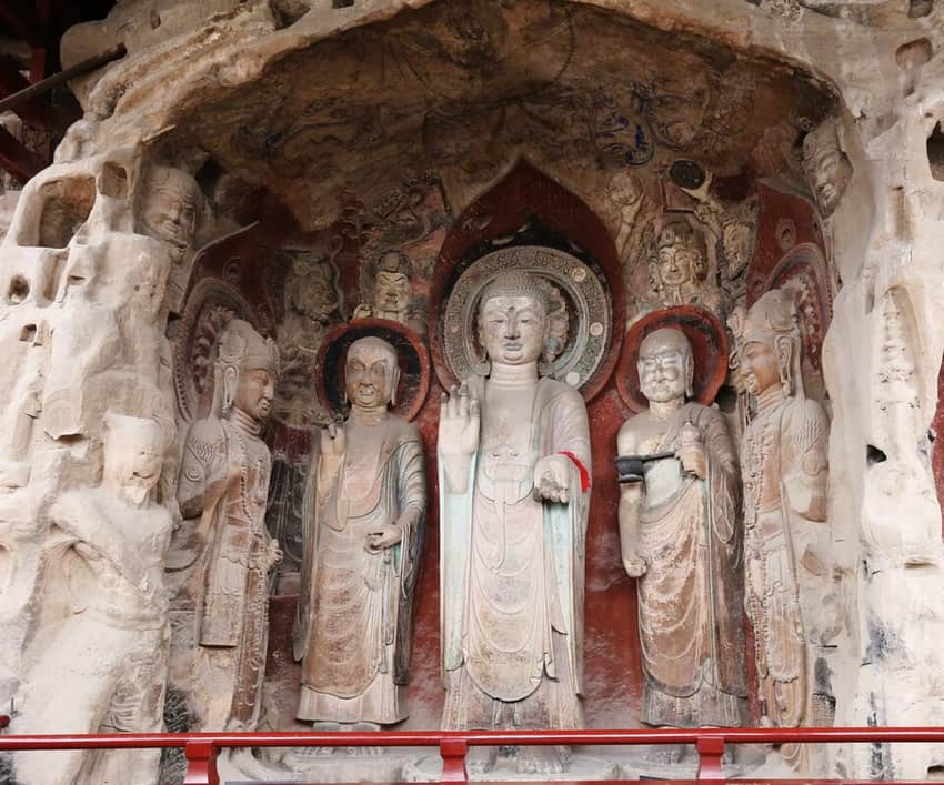 Cliff sculptures at Huangze Temple in Guangyuan