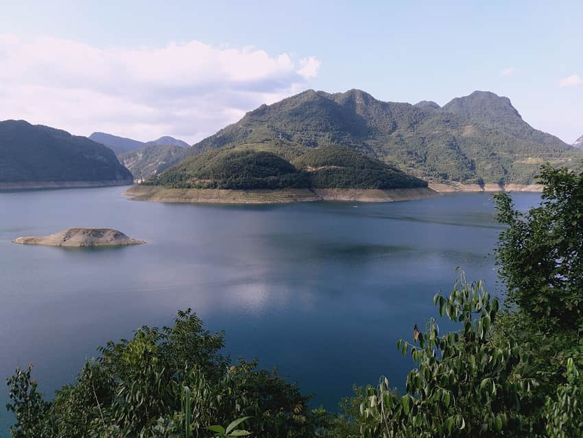 Bailong Lake landscape in Qingchuan County