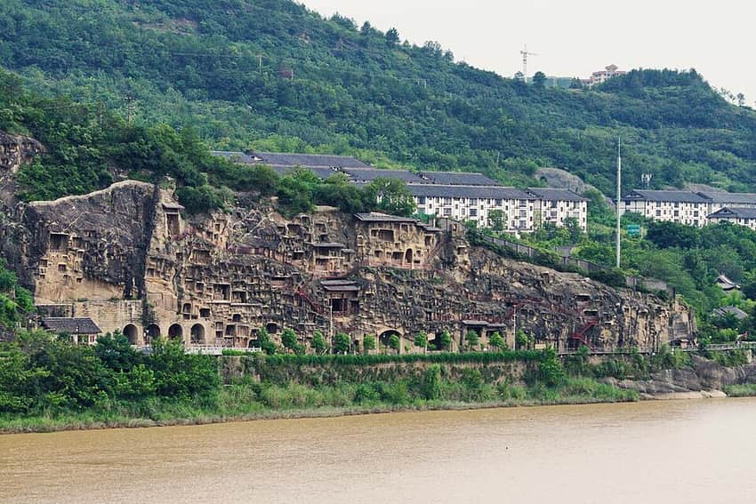 Rock-cut sculptures at Thousand-Buddha Cliff in Guangyuan