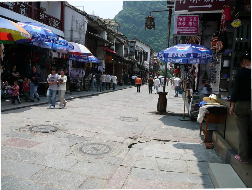 Yangshuo West Street in Guilin