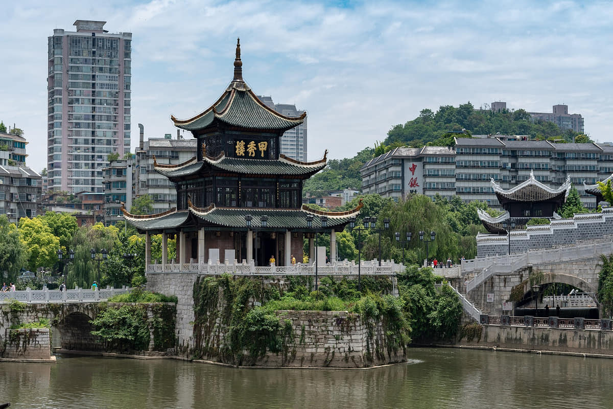Verified documentary photograph of a landmark in Guiyang
