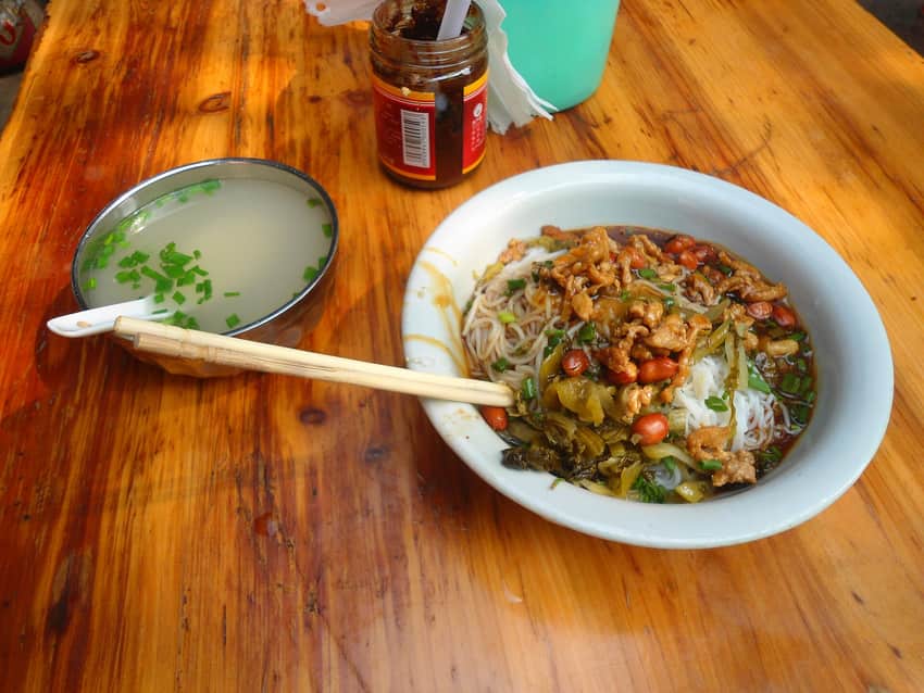 One bowl of breakfast noodles served in Haikou