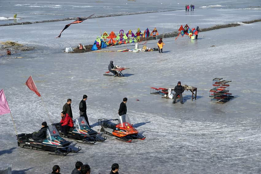 Frozen Songhua River in Harbin
