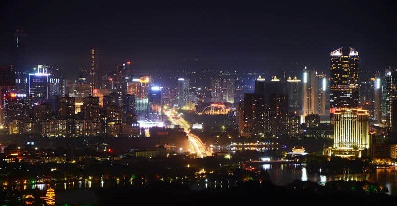 Huizhou night cityscape in Huizhou