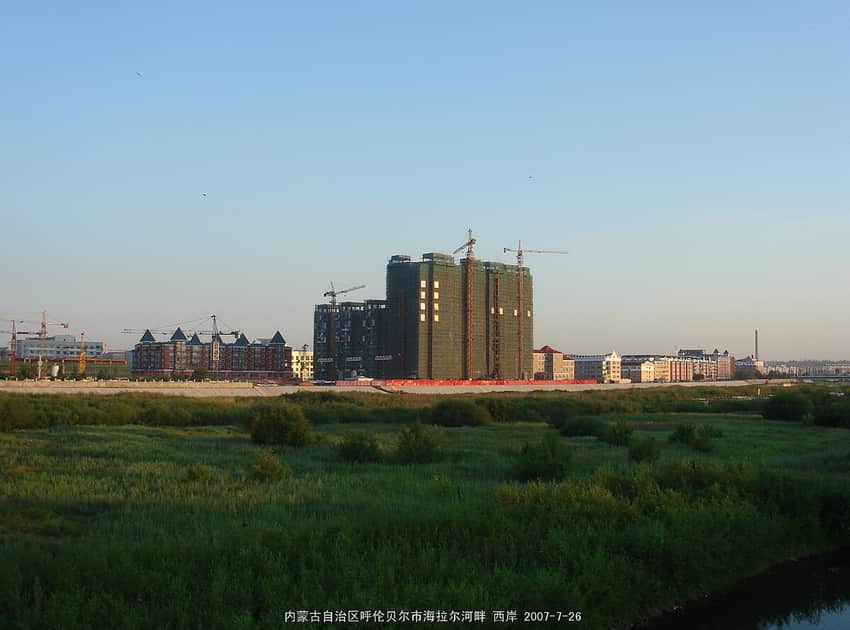 Hailar city and river in Hulunbuir