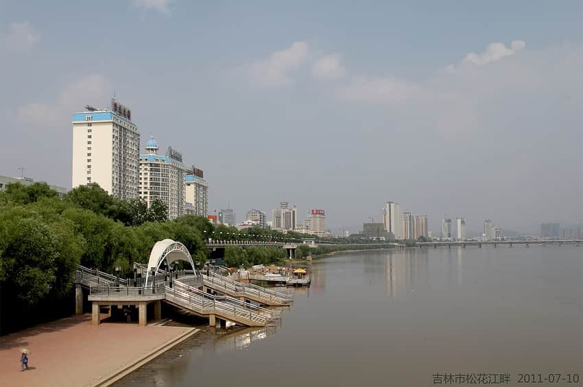 Jilin city riverfront in Jilin City