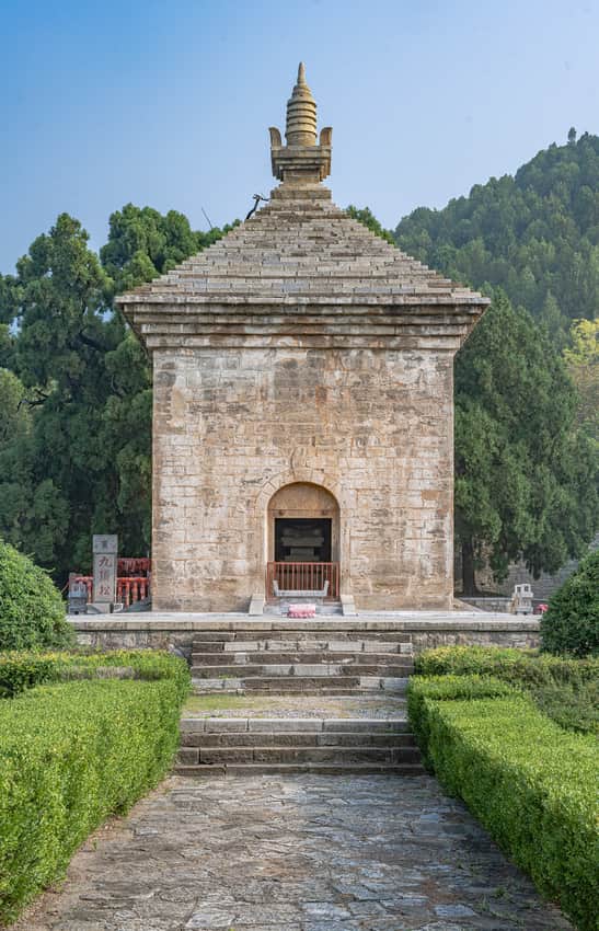 Stone Four Gates Pagoda among trees