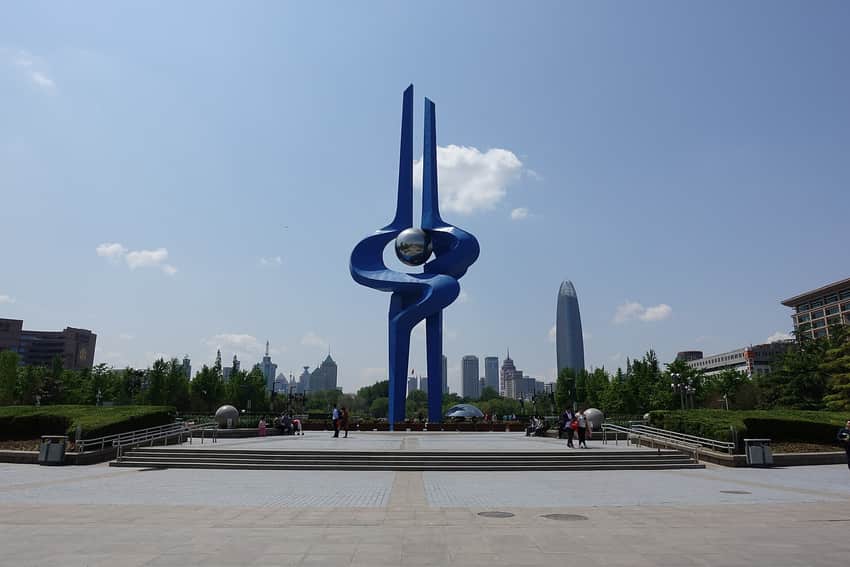 Spring-themed sculpture at Spring City Square