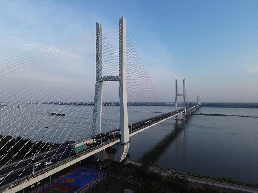 Yangtze river and wetlands in Jingzhou