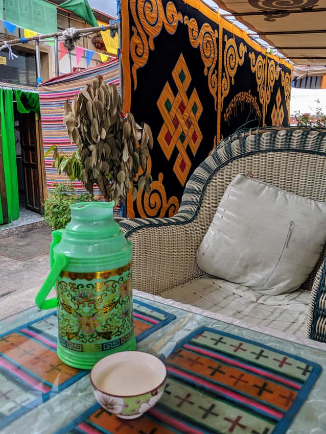 Butter tea served in a Lhasa teahouse
