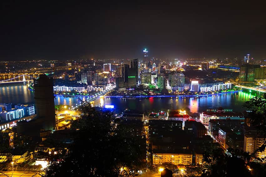 Liuzhou karst skyline in Liuzhou