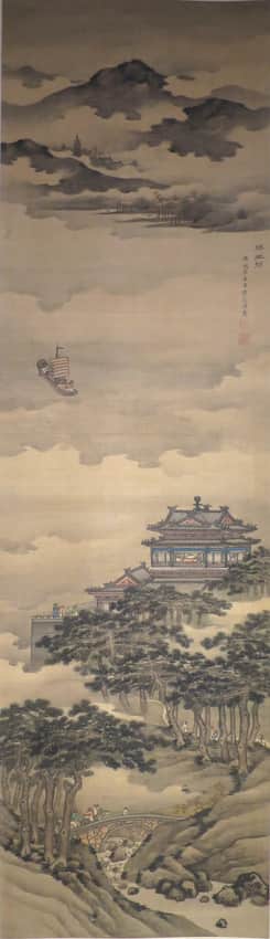 Seventeenth-century ink-and-colour representation of Tengwang Pavilion