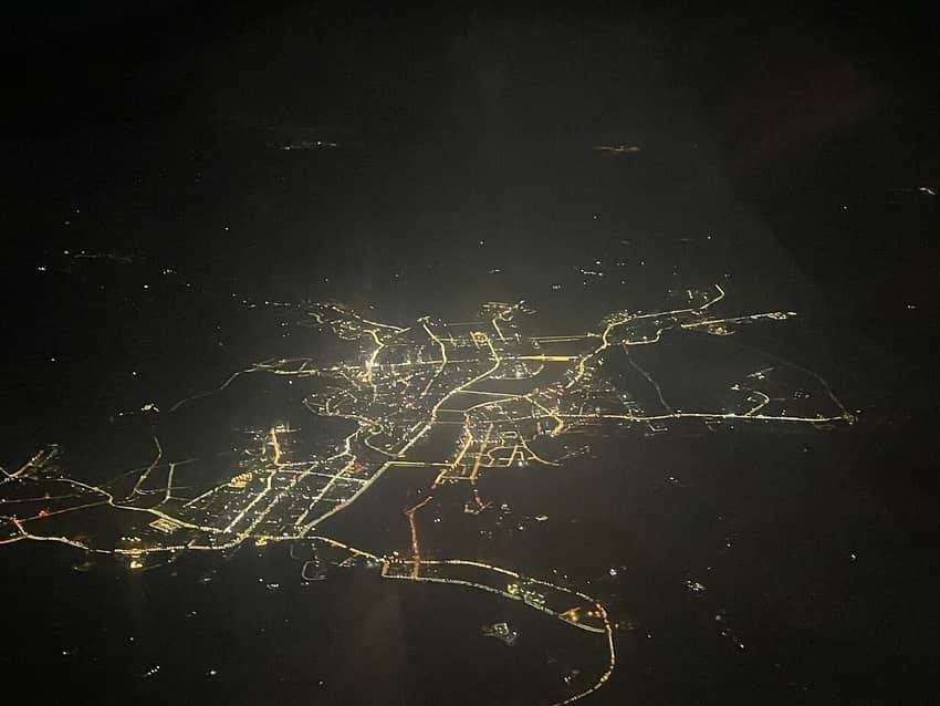 Night aerial overview of Nanchong