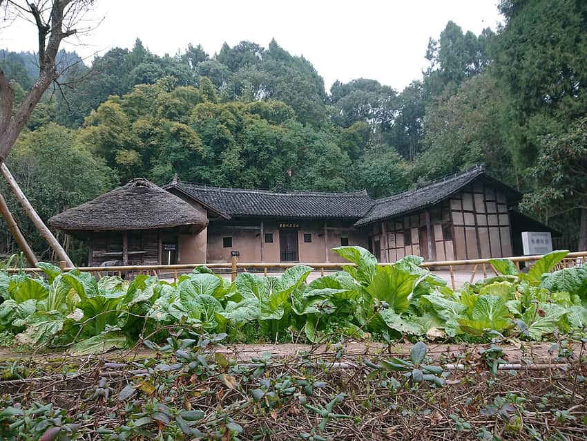 Traditional rural residence and crops in Yilong County