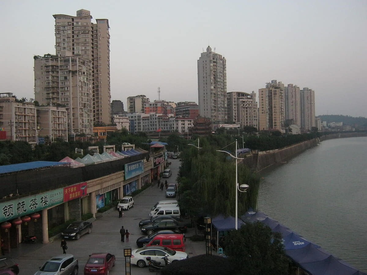 Verified documentary photograph of a landmark in Neijiang