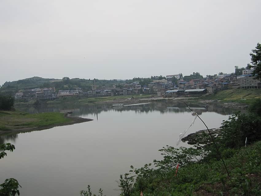 Tuo River and Sujiawan landscape in Zizhong