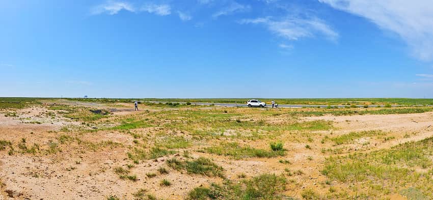 Grassland pastoral landscape in Ordos