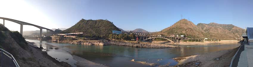 Yalong River joining the Jinsha River in Panzhihua