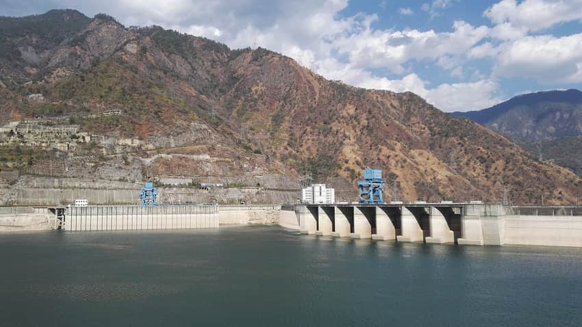 Ertan Dam and intake structures on the Yalong River