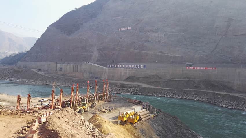Jinsha Dam under construction in Panzhihua