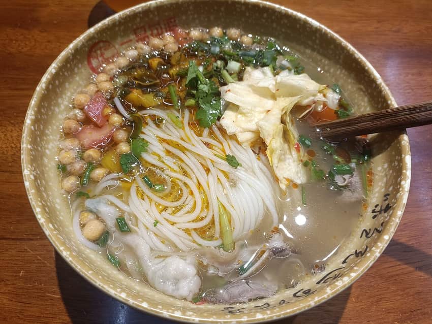 Regional reference of lamb rice noodles photographed in Xiangyun, Yunnan