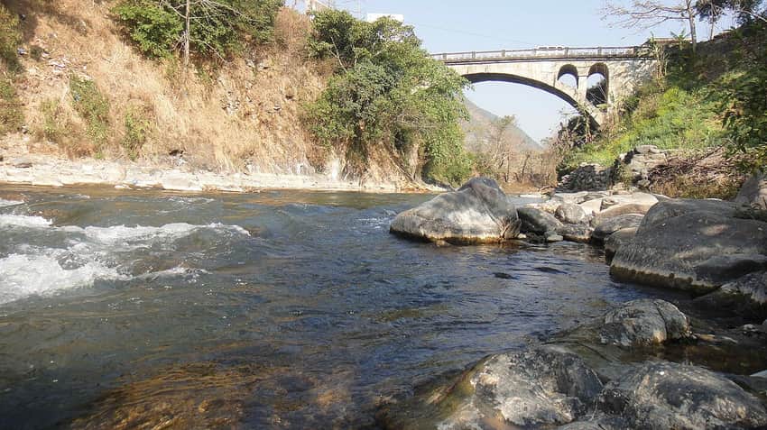 Mountain-valley landscape in Yanbian County, Panzhihua