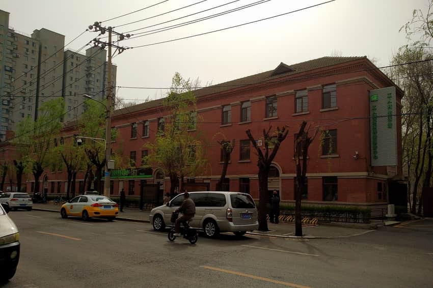 Red-brick Workers' Village life museum and surrounding street in Tiexi