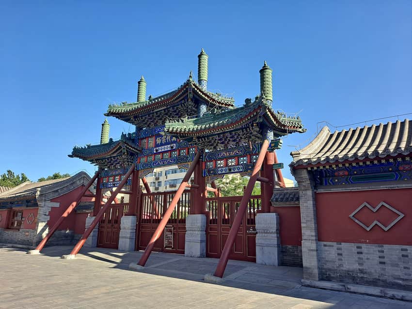 Ornate gateway and enclosure at the Confucian Temple of Zhengding County