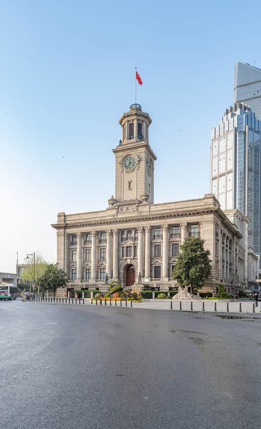 Jianghan Customs House clock tower and facade in 2023