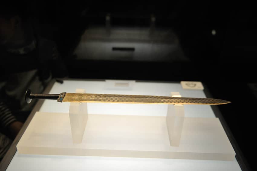 Sword of Goujian displayed in Hubei Provincial Museum