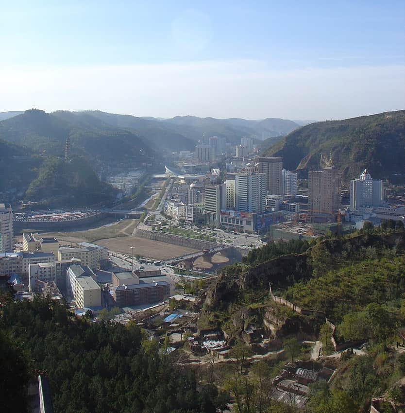 Yan River valley city in Yan'an