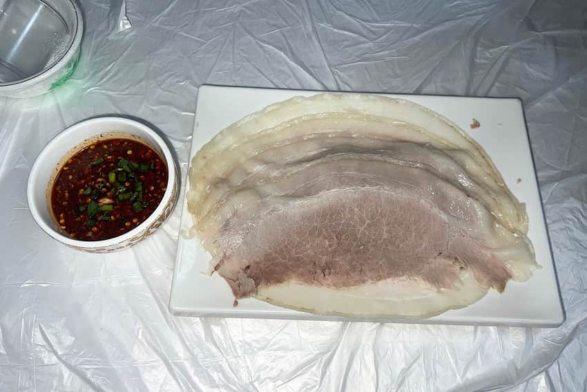 Lizhuang white meat served at Lizhuang in Yibin