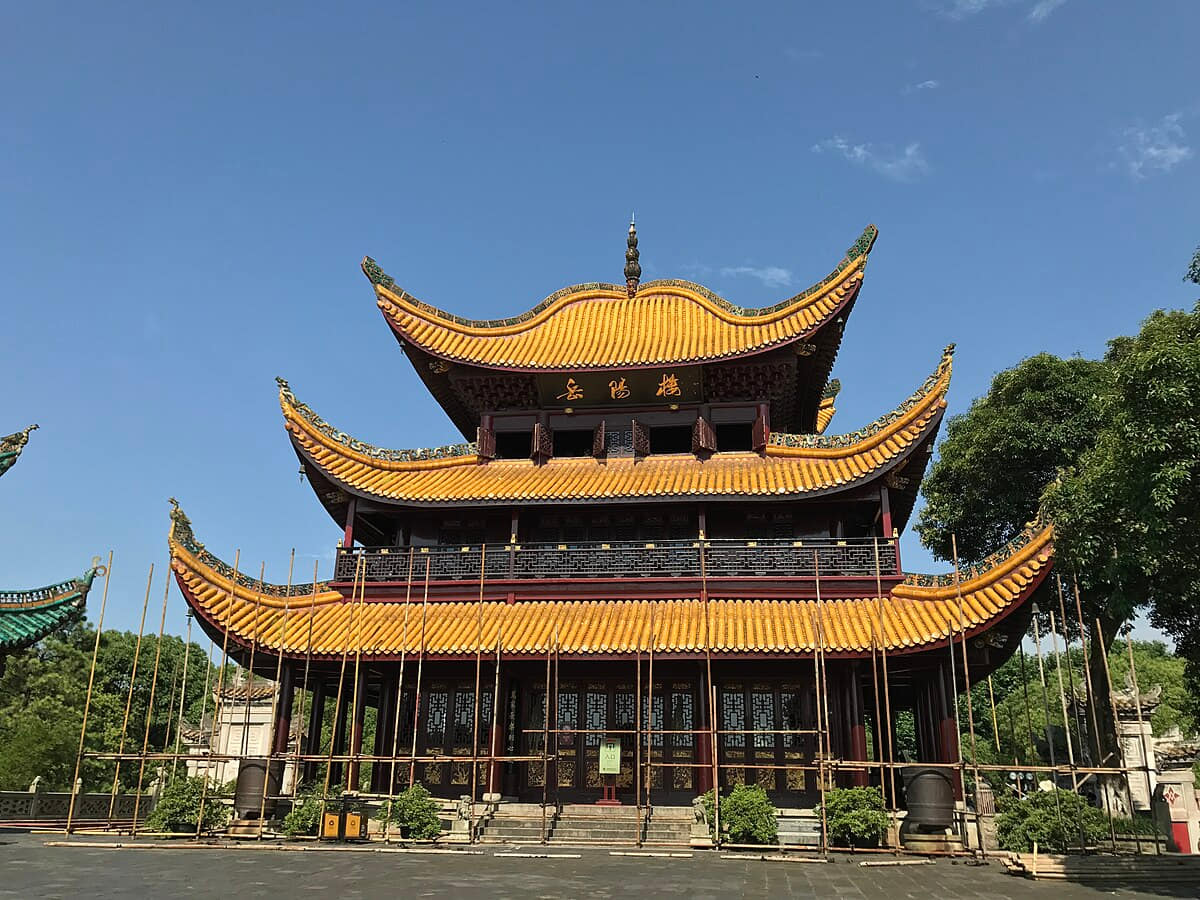 Verified documentary photograph of a landmark in Yueyang