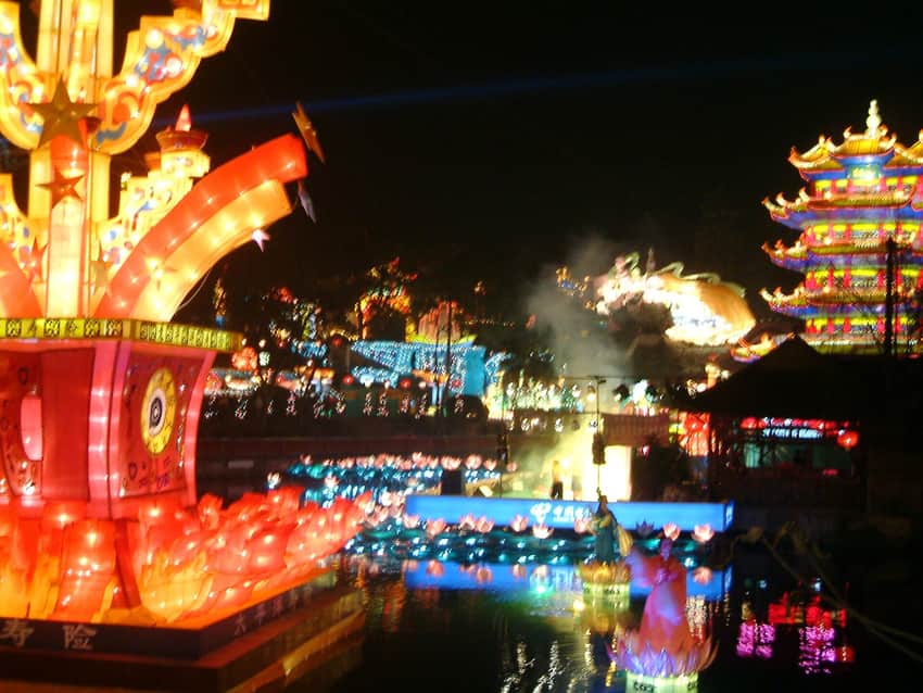 Illuminated installation at Zigong Lantern Festival