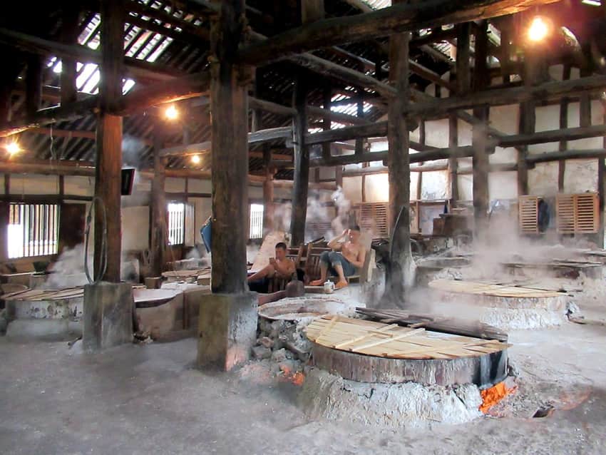 Salt-boiling pans inside Shenhai Well
